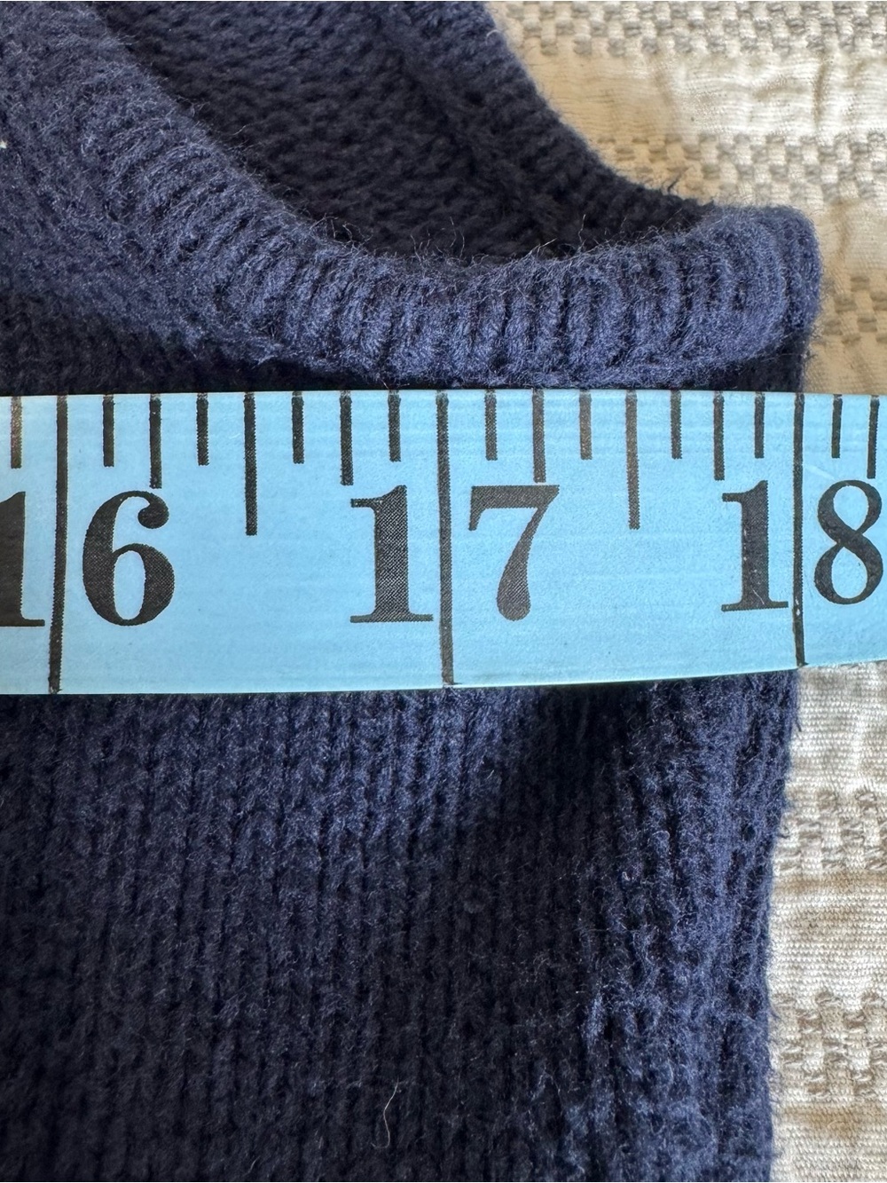 Chaps Navy Blue 100% Cotton Zip Front Sweater Vest Size Large - Picture 7 of 9
